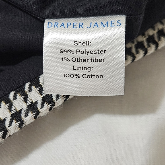 NWT Draper James Black and White Houndstooth Utility Jacket Women's - Picture 4 of 10